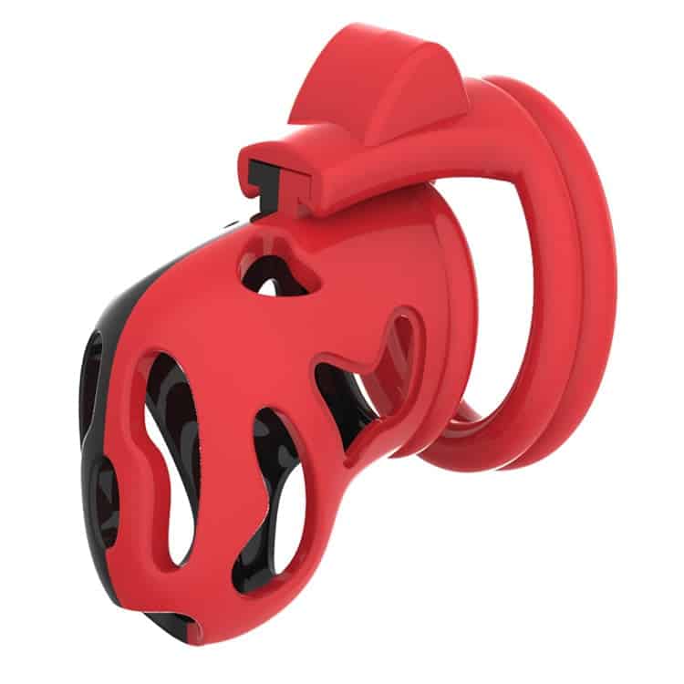 Gabbia Di Castita Plastica Fuoco Rosso